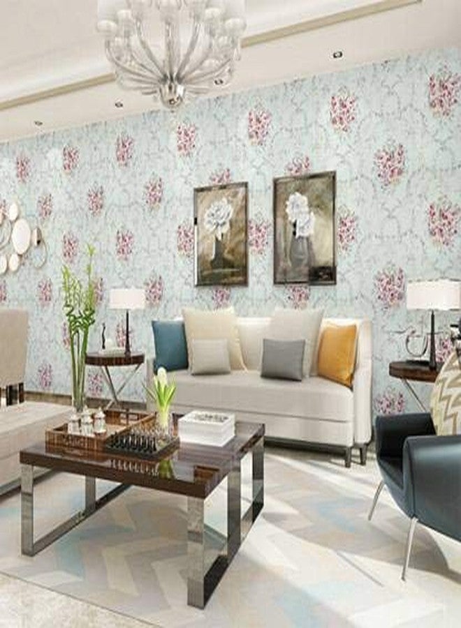 Wollzo ورق جدران وولزو الزهري لغرفة النوم ذاتي اللصق (متعدد الألوان، 45 × 500 سم) - Image 4